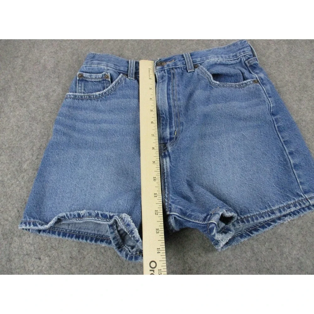 Levis Shorts Womens 26 Blue High Loose Premium Big E Denim Relaxed Medium Wash